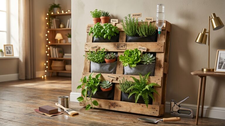 Projeto DIY: prateleira de pallet transformada em jardim vertical